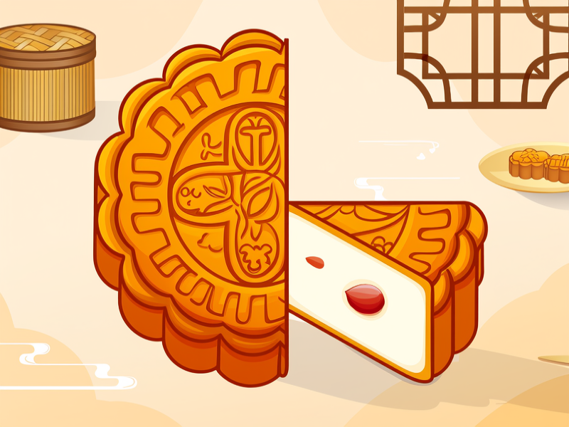 卡通月饼画